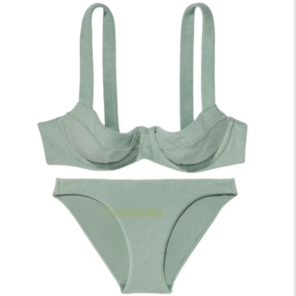 Victorias Secret Set Wicked Push Up without padding terry Bikini Top & Bottoms